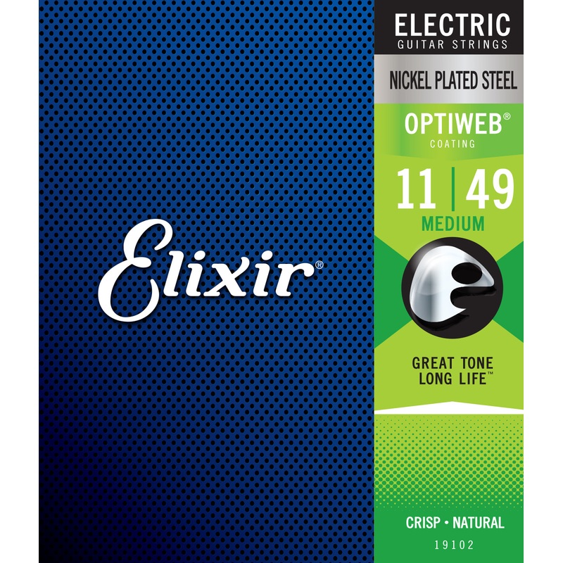 Elixir Strings Optiweb Electric Guitar Strings-.011-.049 Medium - ULT975560816298
