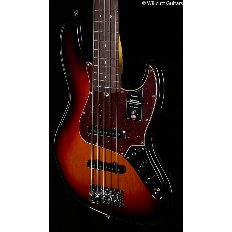 Fender American Professional II Jazz Bass V 3-Color Sunburst Rosewood Fingerboard - ULT975560816213
