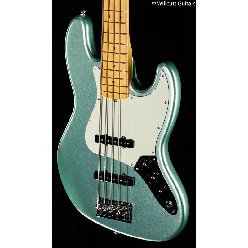 Fender American Professional II Jazz Bass V Mystic Surf Green Maple Fingerboard DEMO - ULT975560816209