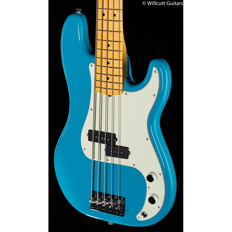 Fender American Professional II Precision Bass V Miami Blue Maple Fingerboard DEMO - ULT975560816215