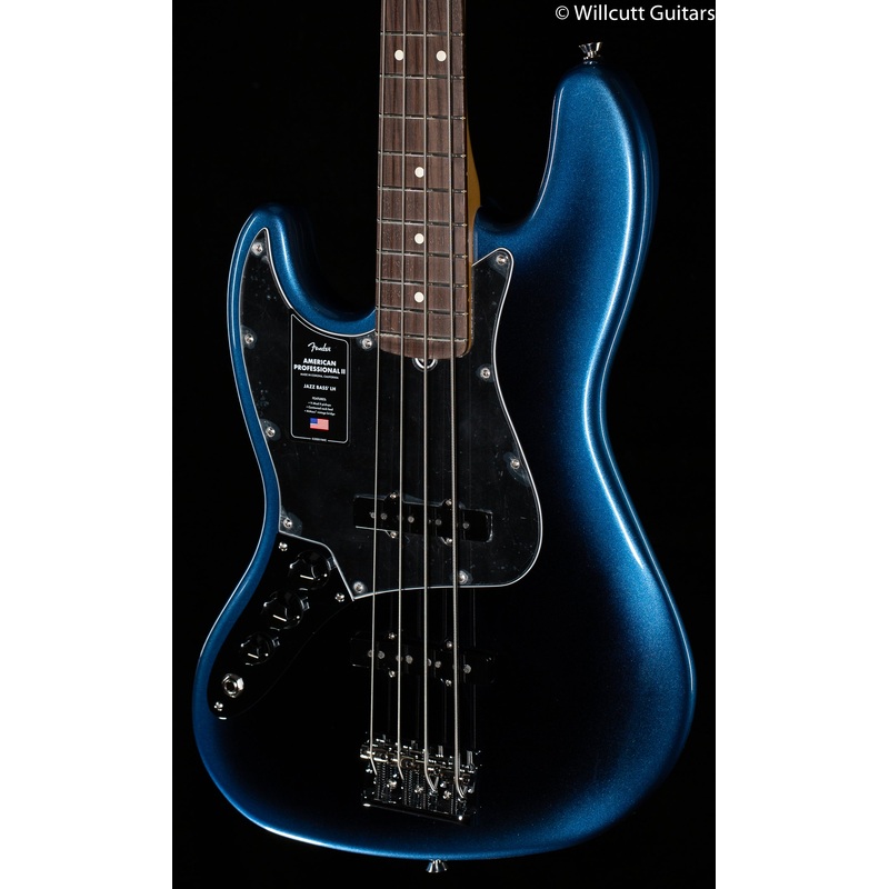 Fender American Professional II Jazz Bass Left-Hand Dark Night Rosewood Fingerboard - ULT975560816117
