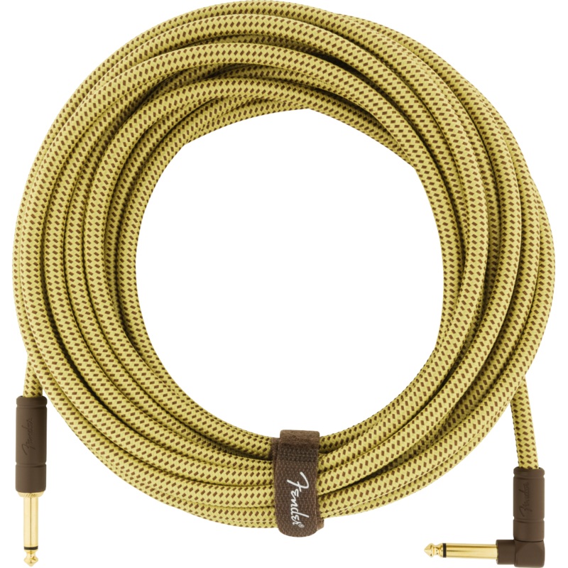 Fender Deluxe Series Instrument Cable, 10' Rt Angle Tweed - ULT975560815791