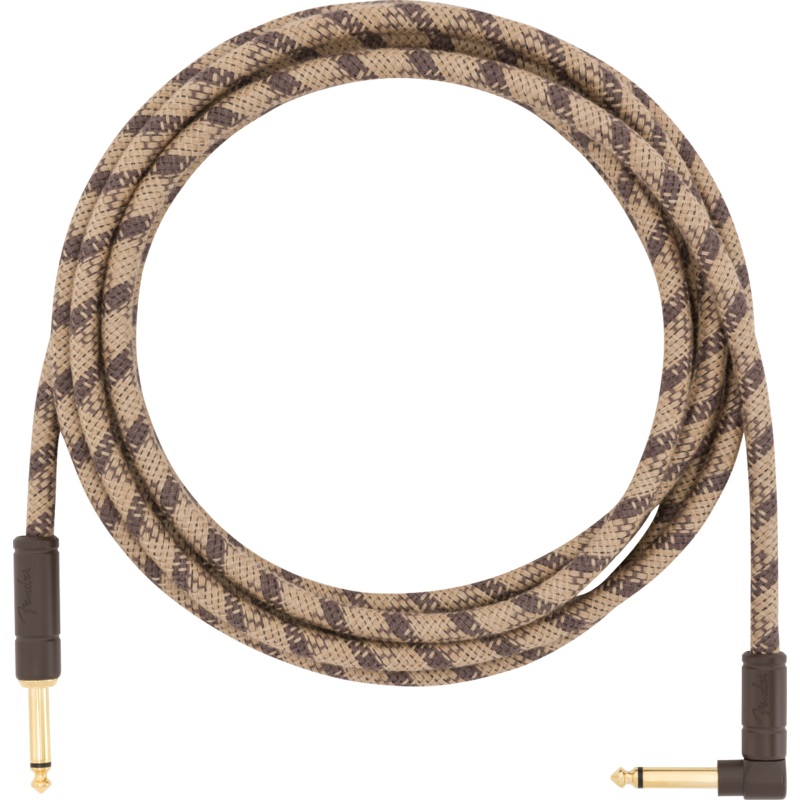 Fender Festival Hemp Instrument Cable, 10', Brown Stripe - ULT975560815801