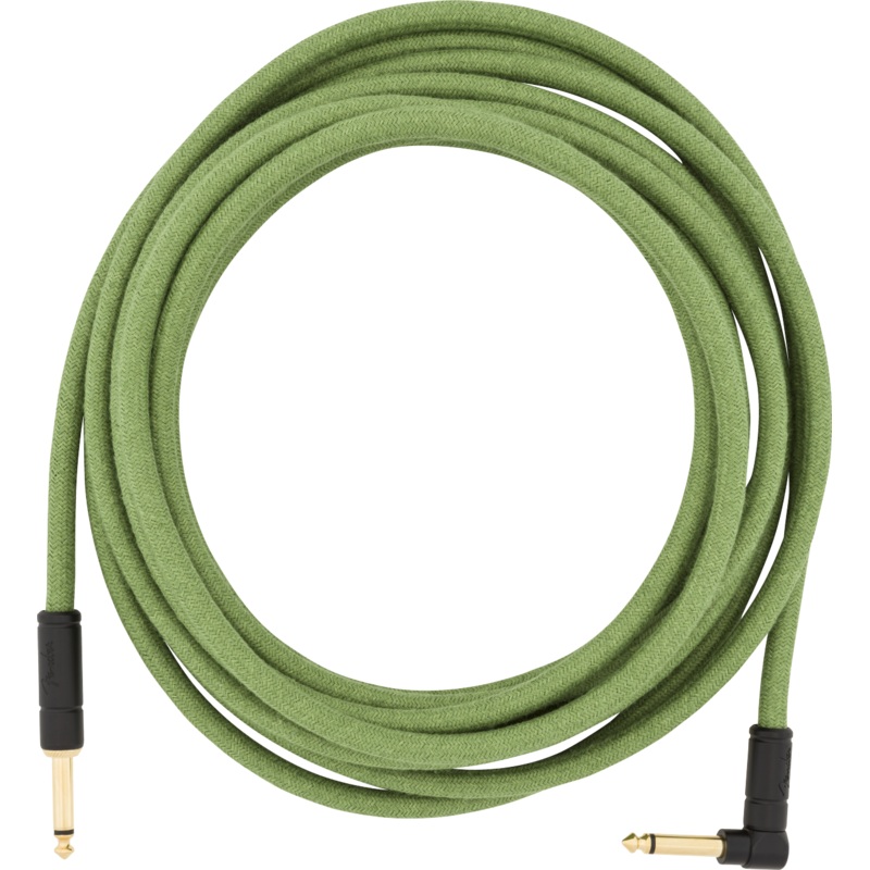 Fender Festival Hemp Instrument Cable, 10', Green - ULT975560815800