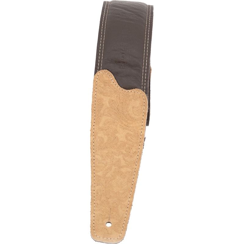 Martin Strap, Garment Leather, Floral Embossed, Dark Brown - ULT975560815676