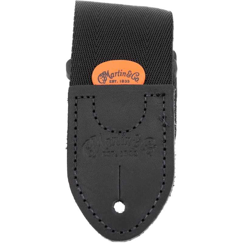 Martin Strap Nylon w/Leather Ends, Black - ULT975560815673