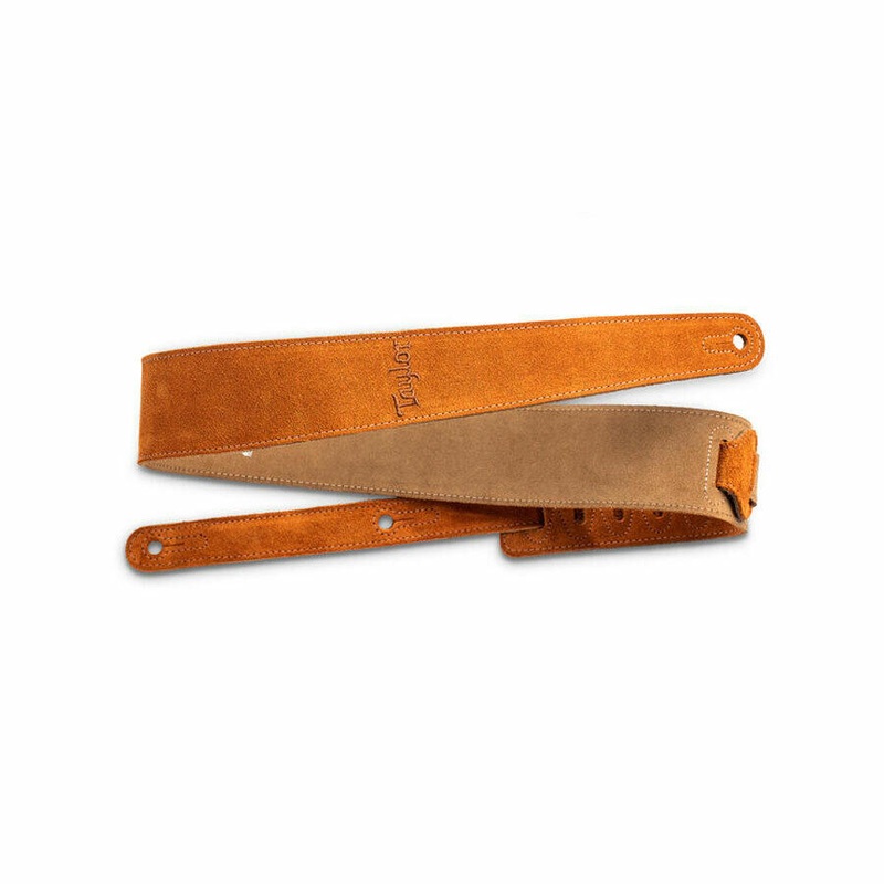 Taylor 2.5" Embroidered Suede Guitar Strap Honey - ULT975560815706