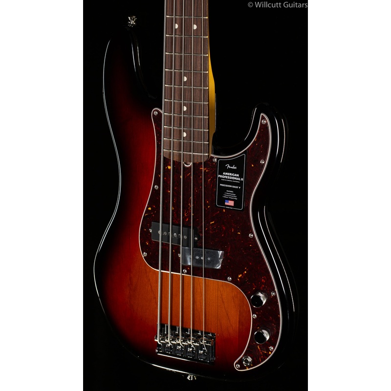 Fender American Professional II Precision Bass V 3-Color Sunburst Rosewood Bass Guitar - ULT975560815354