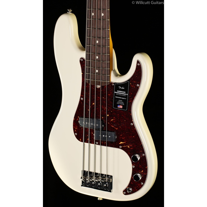 Fender American Professional II Precision Bass V Olympic White - ULT975560815355