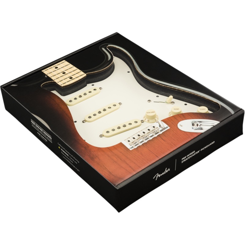 Fender Pre-Wired Strat Pickguard, Original '57/'62 SSS, 11 Hole PG - ULT975560815126