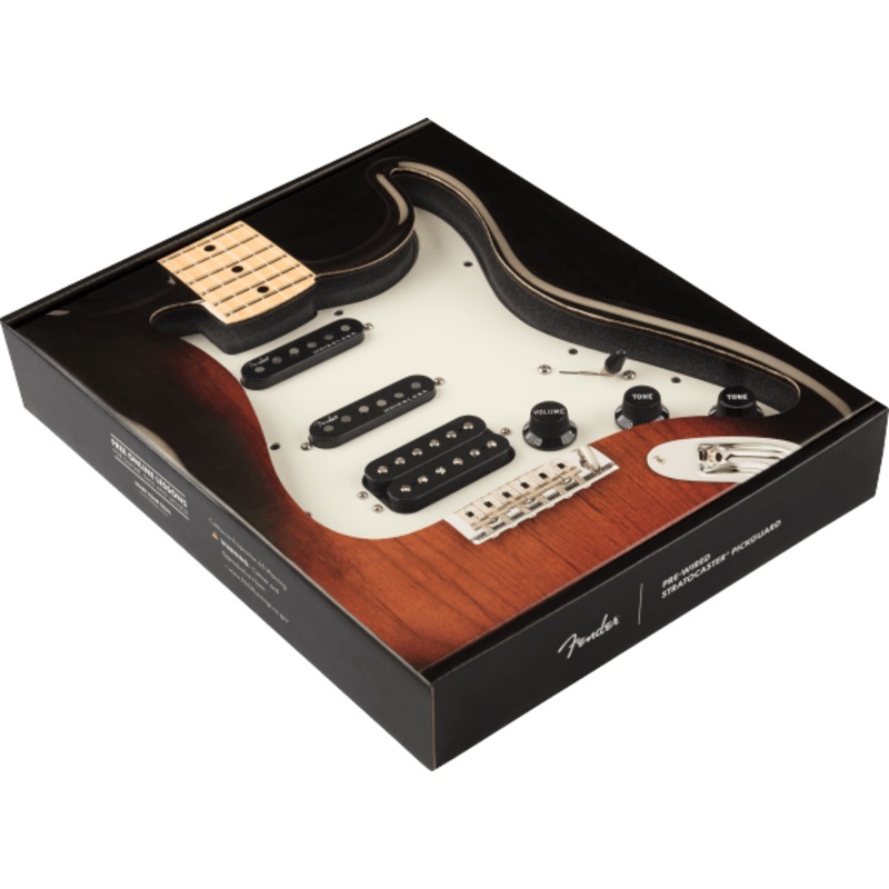 Fender Pre-Wired Strat Pickguard, Shawbucker Bridge/Gen 4 Noiseless Neck/Middle HSS, 11 Hole PG - ULT975560815132