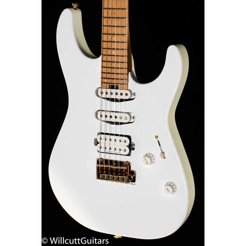 Charvel Pro-Mod DK24 HSS 2PT CM, Caramelized Maple Fingerboard, Snow White - ULT975560814735
