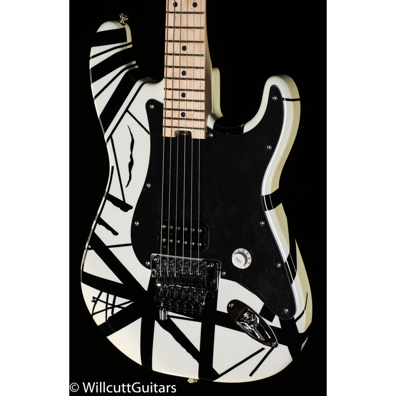 EVH Striped Series White with Black Stripes - ULT975560814733