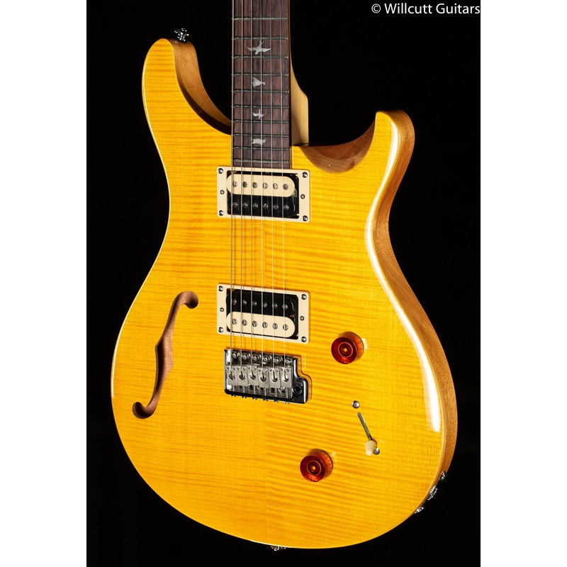 2021 PRS SE Custom 22 Semi-Hollow Santana Yellow - ULT975560814500
