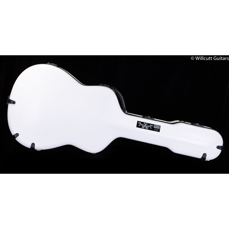 Calton Cases Dreadnought White Exterior/ Burgundy Interior - ULT975560814446