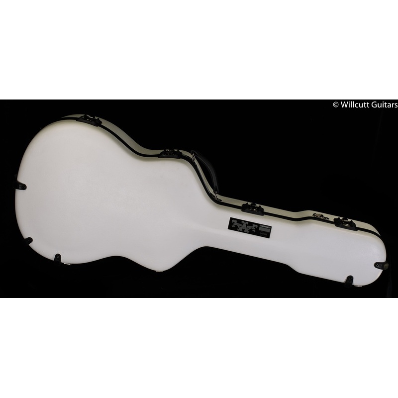 Calton Cases OM/000 White Exterior/ Burgundy Interior - ULT975560814447