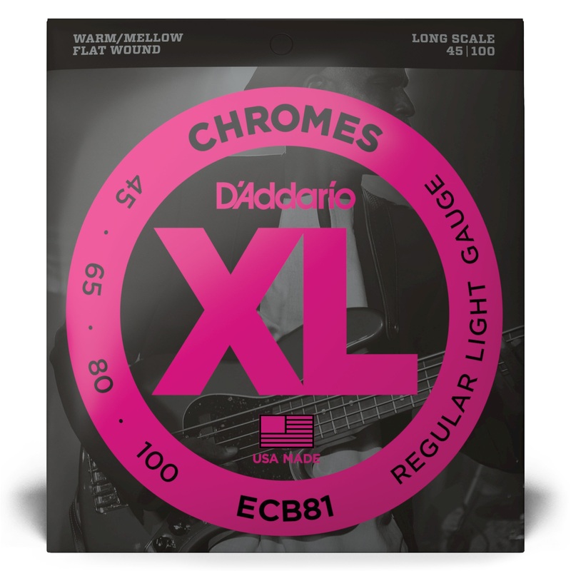 D'Addario ECB81 45-100 Light, Long Scale, XL Chromes - ULT975560814566