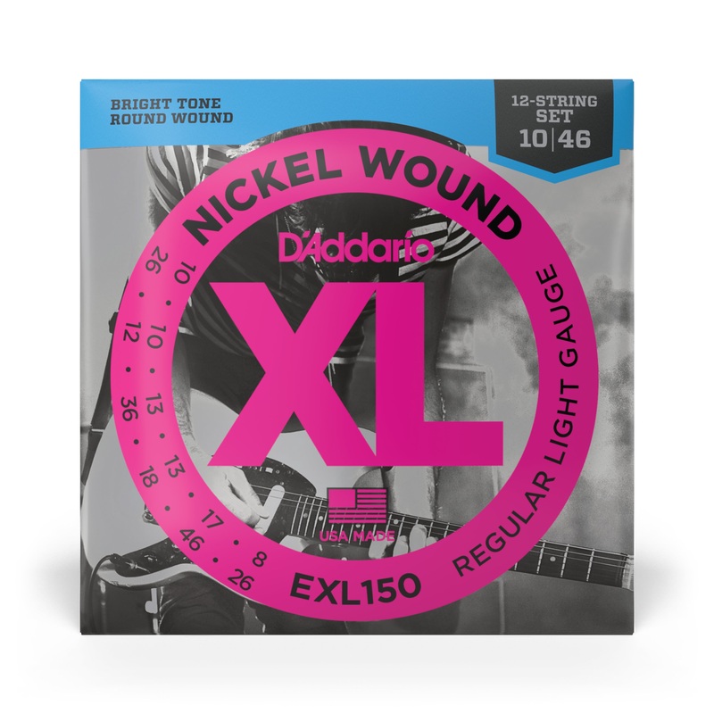 D'Addario EXL150 10-46 Regular Light 12-String, XL Nickel - ULT975560814551