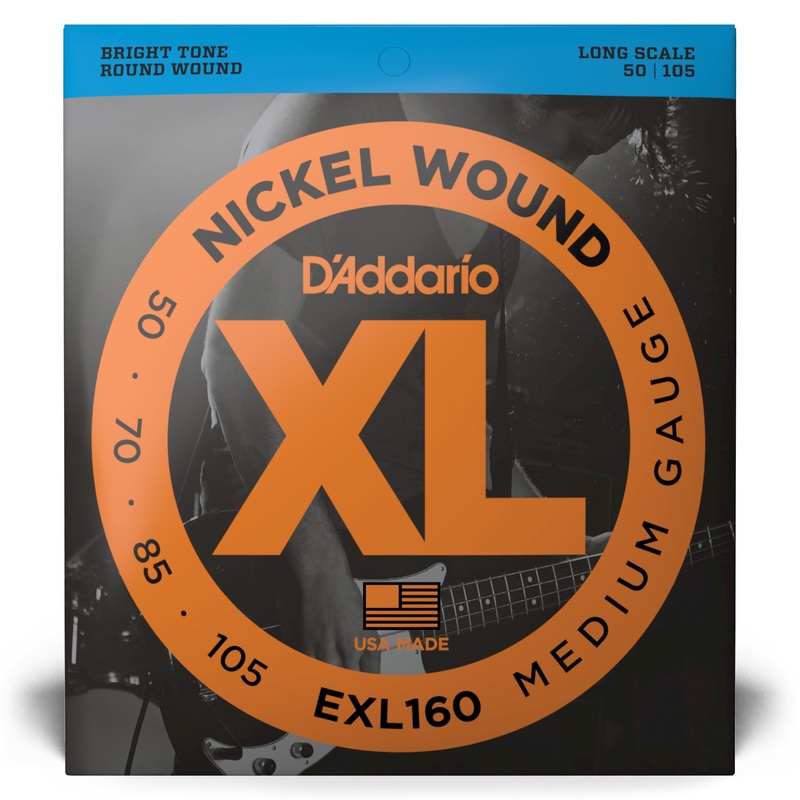 D'Addario EXL160 50-105 Medium, Long Scale, XL Nickel - ULT975560814562