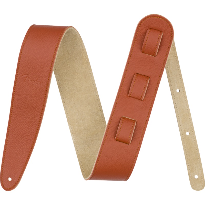 Fender Limited Leather Strap, Tangerine - ULT975560814592