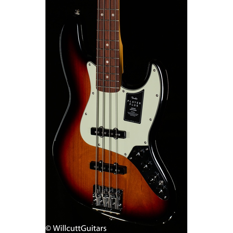 Fender Player Plus Jazz Bass 3-Color Sunburst Pau Ferro Fingerboard Bass Guitar - ULT975560814332