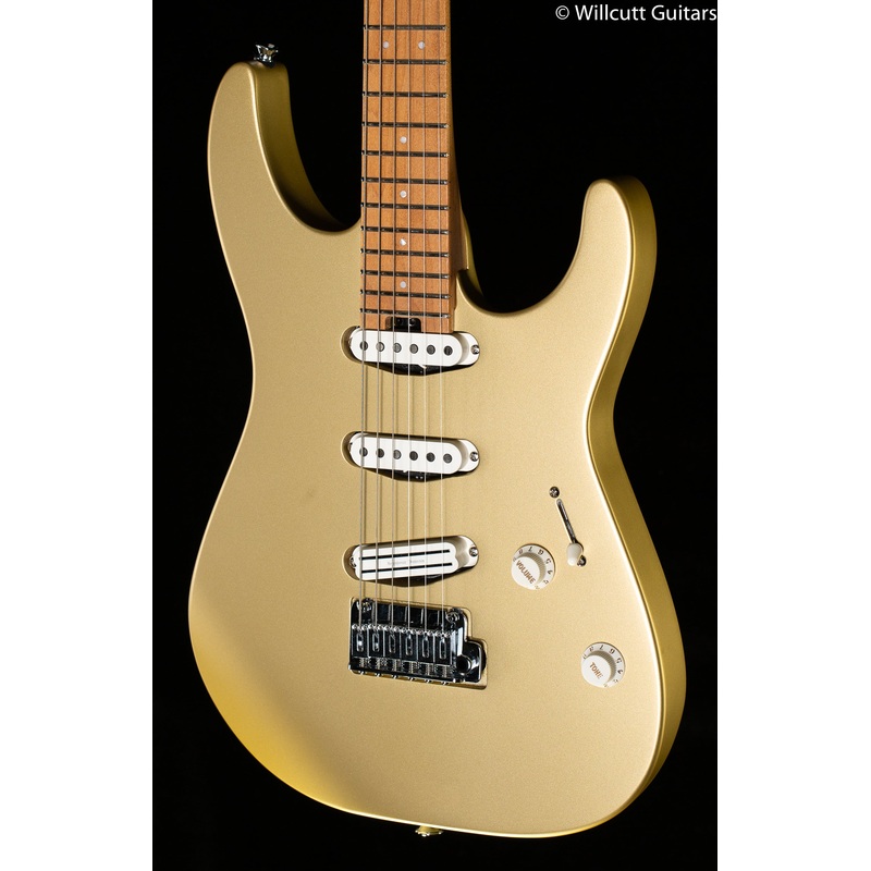 Charvel Pro-Mod DK22 SSS 2PT CM, Caramelized Maple Fingerboard, Pharaohs Gold - ULT975560813998