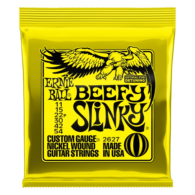 Ernie Ball Beefy Slinky Nickel Wound Electric Guitar Strings - 11-54 Gauge - ULT975560814052
