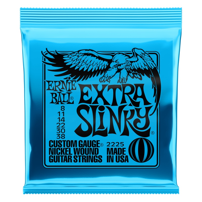 Ernie Ball Extra Slinky Nickel Wound Electric Guitar Strings - 8-38 Gauge - ULT975560814057