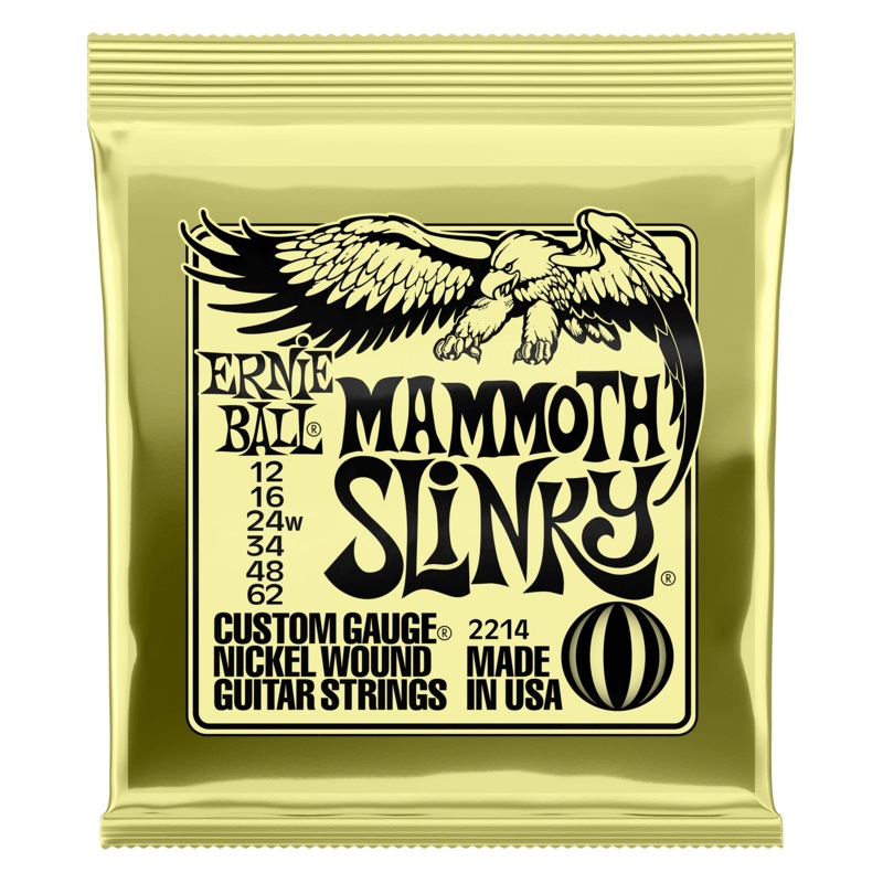 Ernie Ball Mammoth Slinky Nickel Wound Electric Guitar Strings - 12-62 Gauge - ULT975560814061