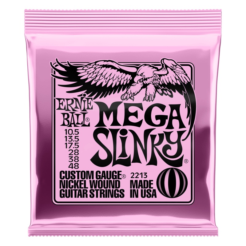 Ernie Ball Mega Slinky Nickel Wound Electric Guitar Strings - 10.5-48 Gauge - ULT975560814062