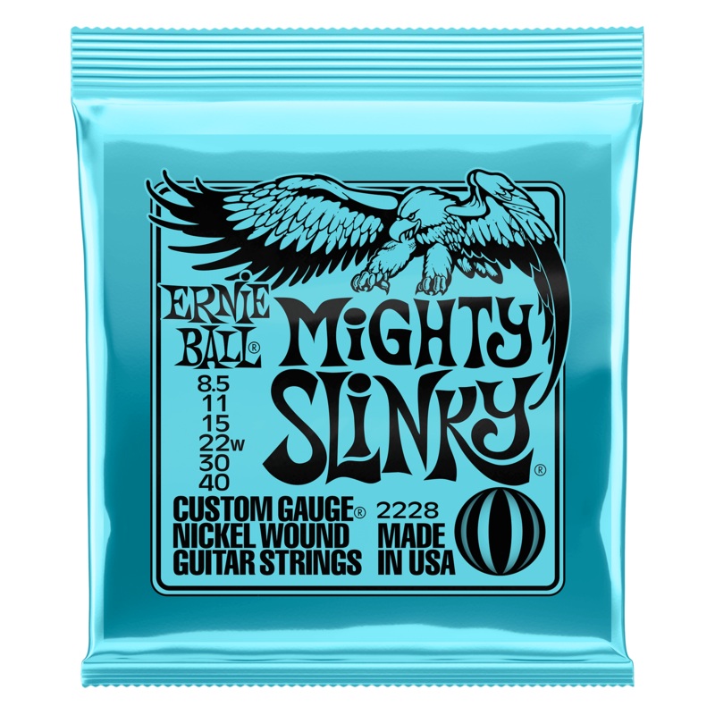 Ernie Ball Mighty Slinky Nickel Wound Electric Guitar Strings - 8.5-40 Gauge - ULT975560814054