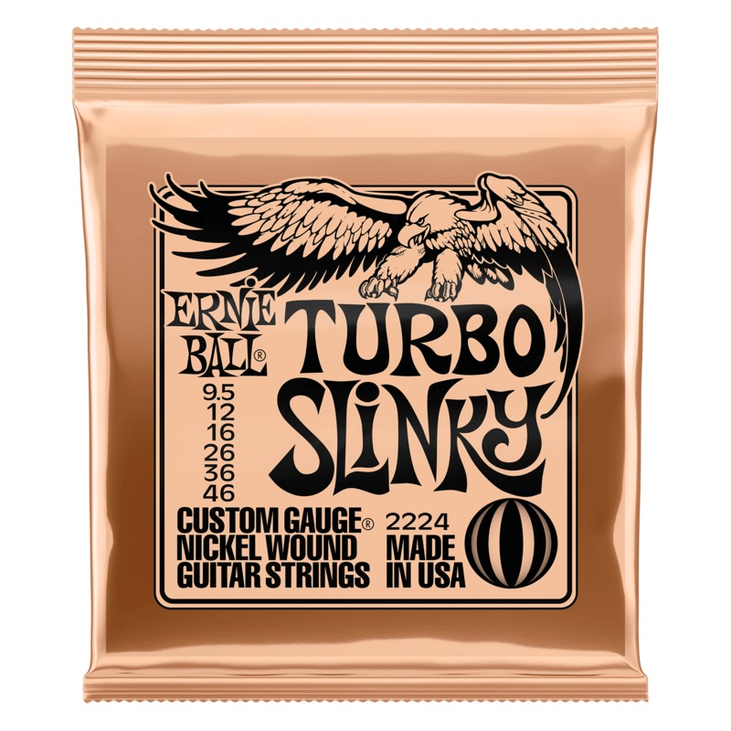 Ernie Ball Turbo Slinky Nickel Wound Electric Guitar Strings - 9.5-46 Gauge - ULT975560814059
