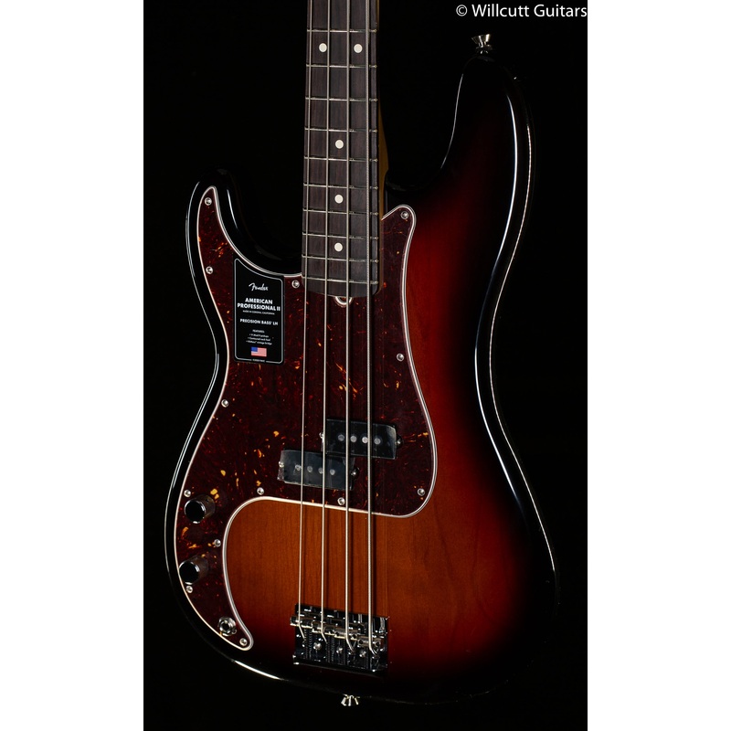 Fender American Professional II Precision Bass 3-Color Sunburst Left-Hand Bass Guitar - ULT975560814184