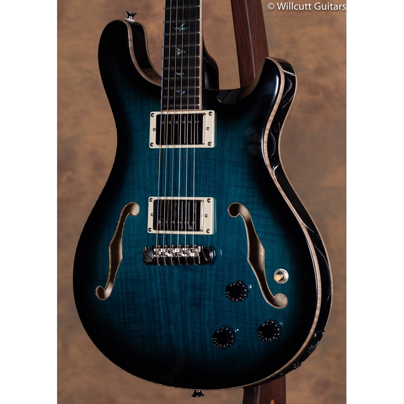 PRS SE Hollowbody II Piezo Peacock Blue Smokeburst USED - ULT975560814219