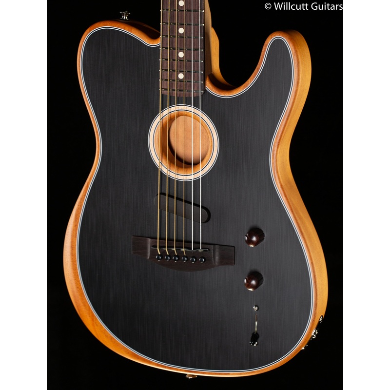 Fender Acoustasonic Player Telecaster Rosewood Fingerboard Brushed Black - ULT975560813651