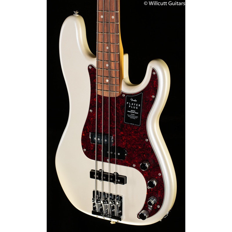 Fender Player Plus Precision Bass Olympic Pearl Bass Guitar - ULT975560813479