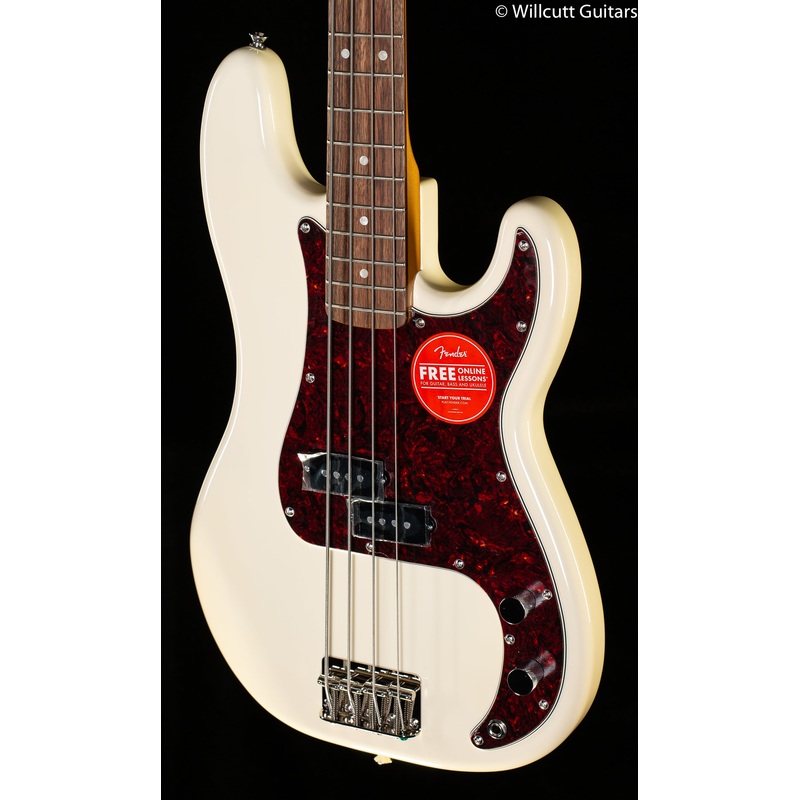 Squier Classic Vibe '60s Precision Bass, Laurel Fingerboard, Olympic White Bass Guitar - ULT975560813472