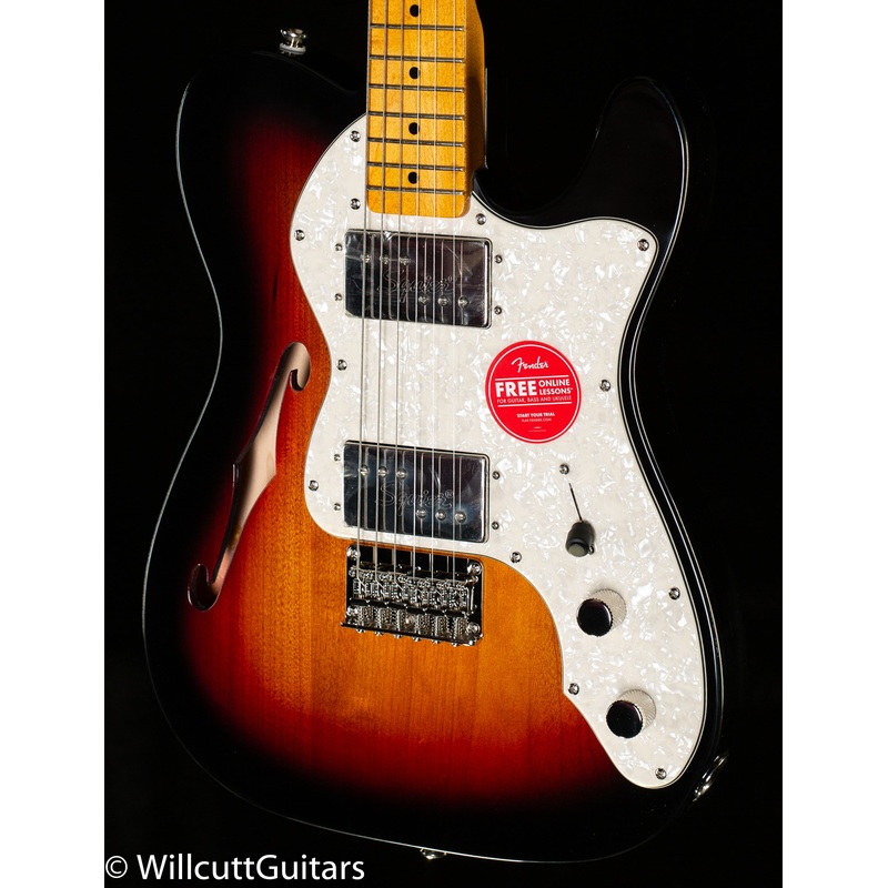 Squier Classic Vibe '70s Telecaster Thinline, Maple Fingerboard, 3-Color Sunburst - ULT975560813555