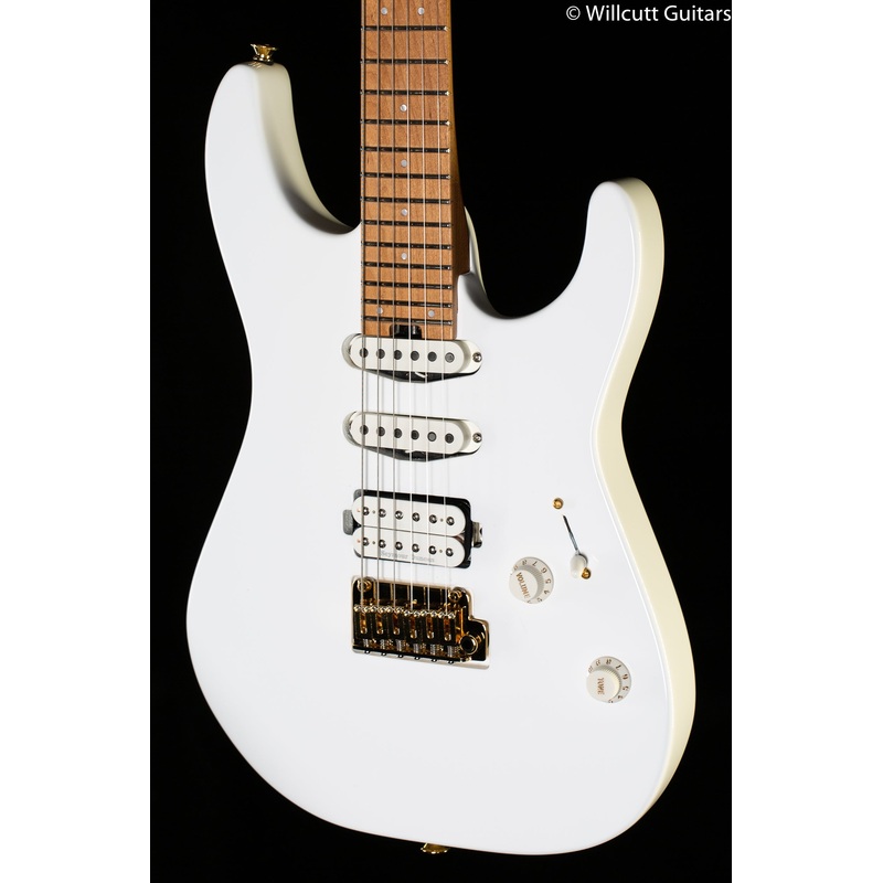 Charvel Pro-Mod DK24 HSS 2PT CM Caramelized Maple Fingerboard Snow White (299) - ULT975560812775