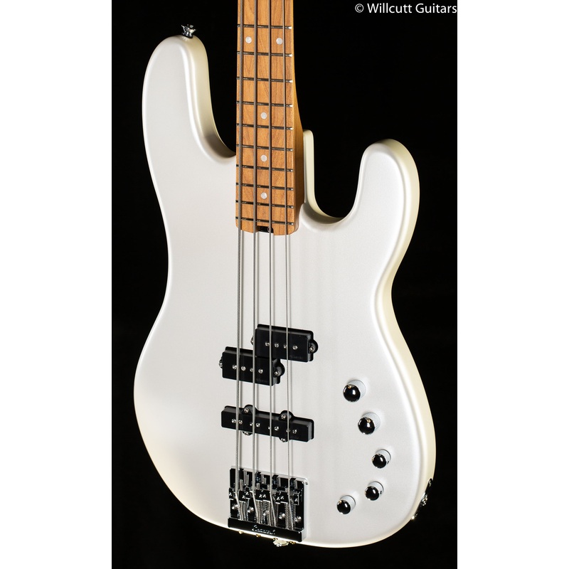 Charvel Pro-Mod San Dimas Bass PJ IV Caramelized Maple Fingerboard Platinum Pearl Bass Guitar - ULT975560812930