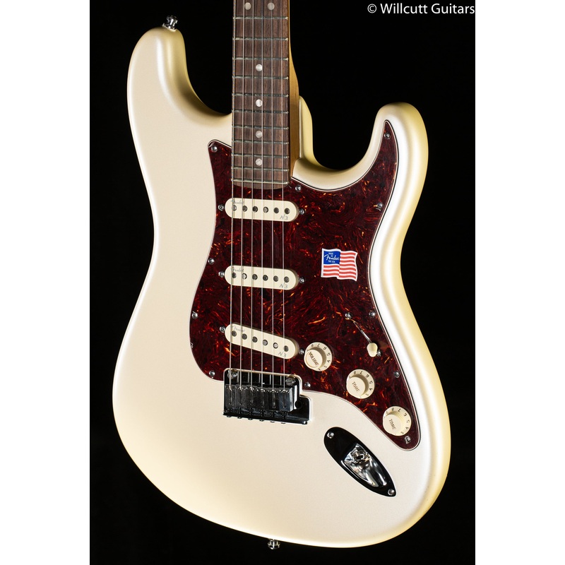 Fender American Deluxe Stratocaster Olympic Pearl Rosewood - ULT975560812800