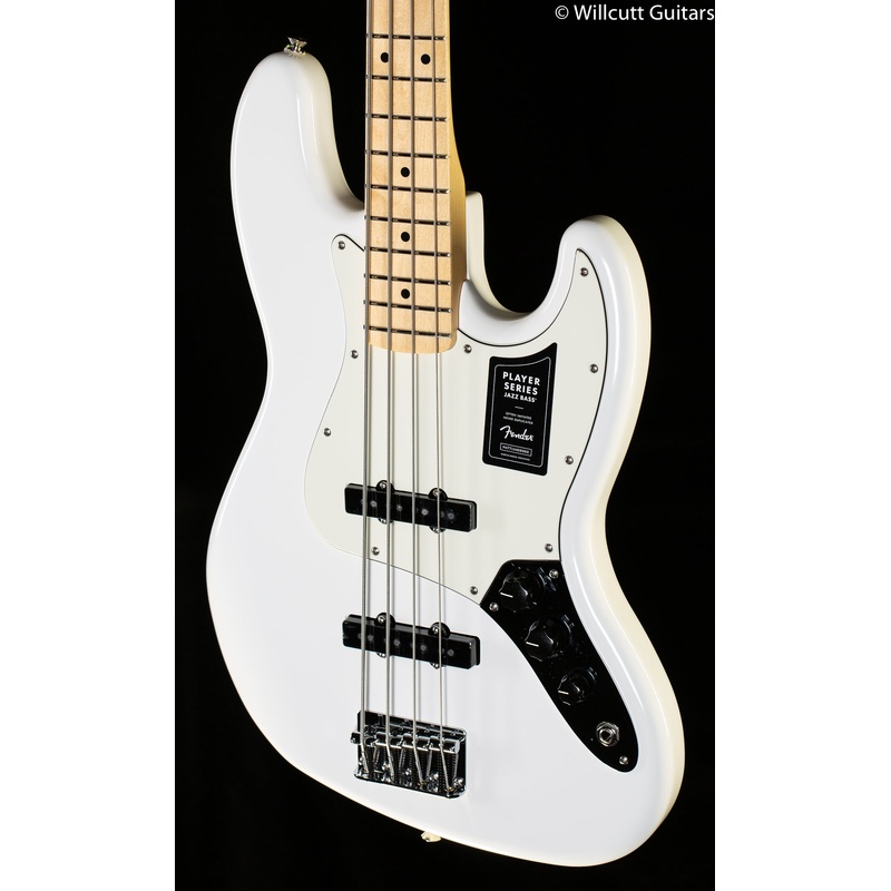 Fender Player Jazz Bass, Maple Fingerboard, Polar White (607) Bass Guitar - ULT975560812794