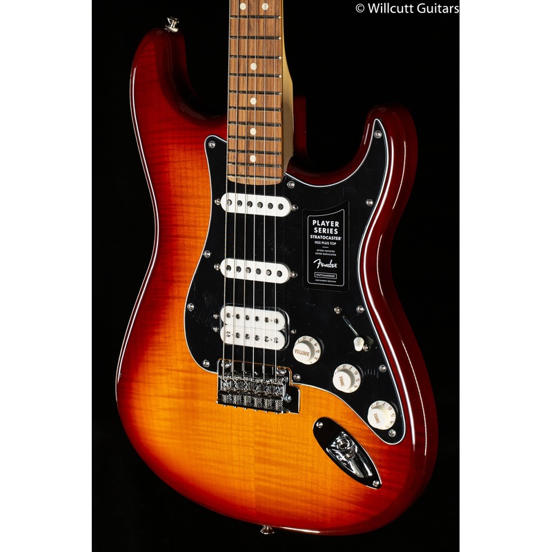 Fender  Player Stratocaster HSS Plus Top, Pau Ferro Fingerboard, Tobacco Sunburst (551) - ULT975560812795