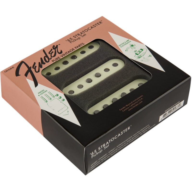 Fender Pure Vintage '65 Strat Pickup Set, Vintage White (3) - ULT975560813081