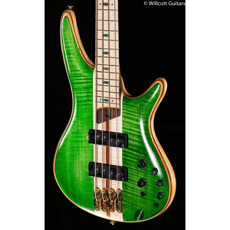 Ibanez Premium SR4FMDX Emerald Green Low Gloss Bass Guitar - ULT975560813011