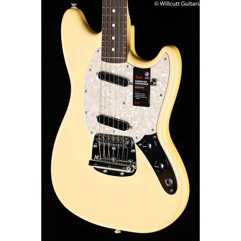Fender American Performer Mustang, Rosewood Fingerboard, Vintage White (325) - ULT975560812432