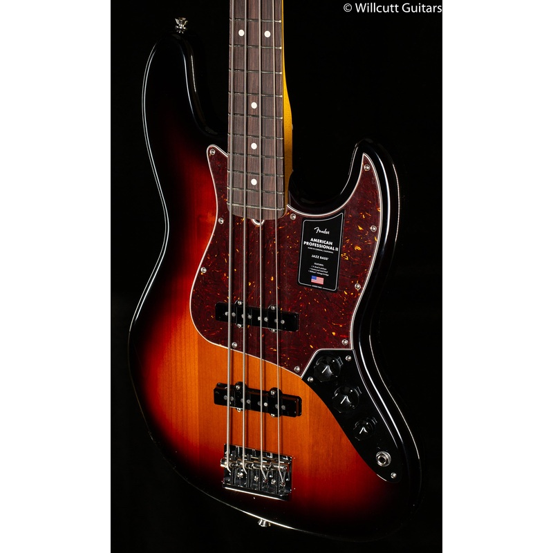 Fender American Professional II Jazz Bass, Rosewood Fingerboard, 3-Color Sunburst (891) Bass Guitar - ULT975560812428
