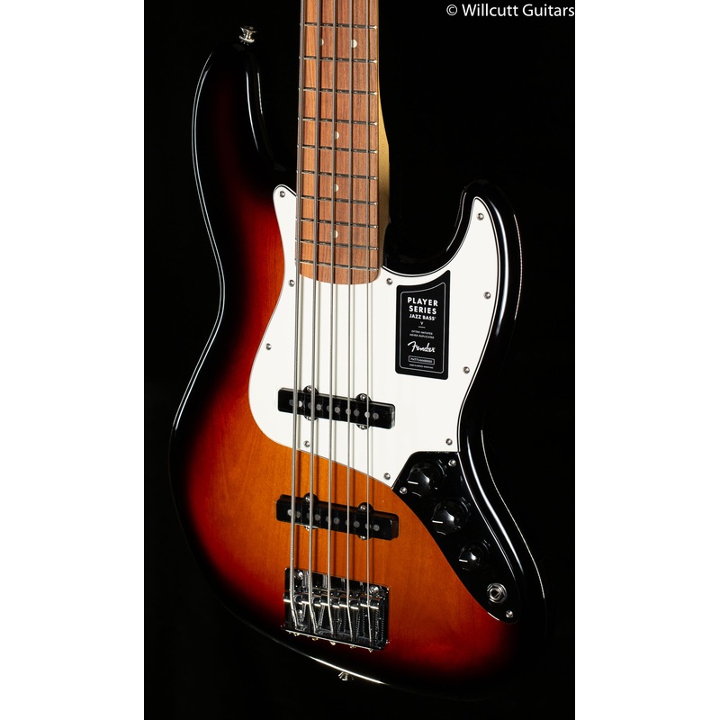 Fender Player Jazz Bass V Pau Ferro Fingerboard 3-Color Sunburst (311) Bass Guitar - ULT975560812670