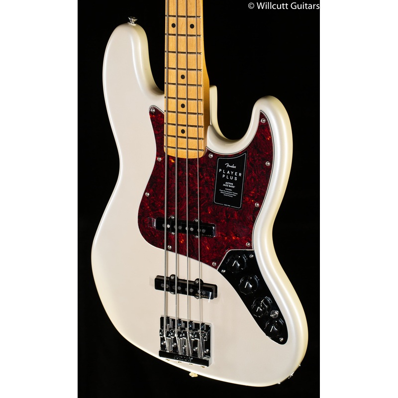 Fender Player Plus Jazz Bass Maple Fingerboard Olympic Pearl (468) Bass Guitar - ULT975560812656