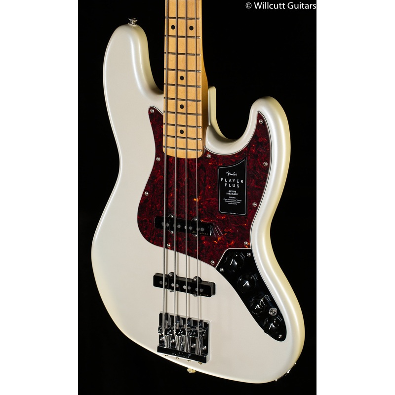 Fender Player Plus Jazz Bass Maple Fingerboard Olympic Pearl (841) Bass Guitar - ULT975560812573